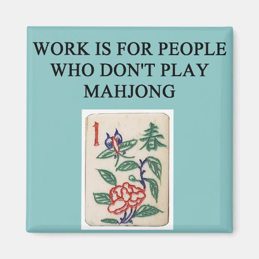 Mahjong-Spieler Magnet (Vorne)