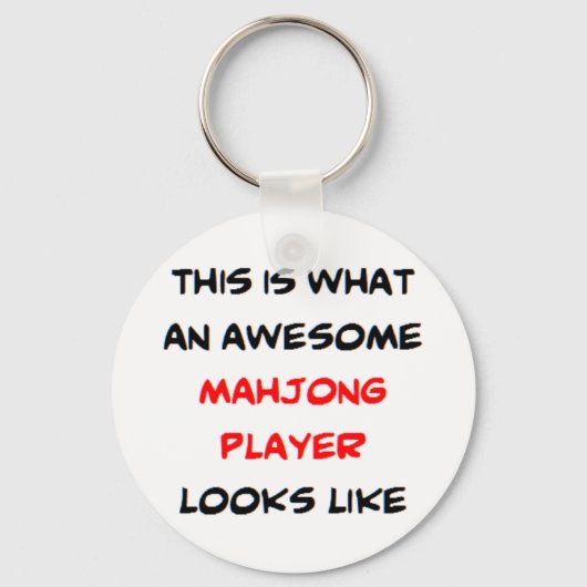 Mahjong-Spieler, phantastisch Schlüsselanhänger (Vorderseite)