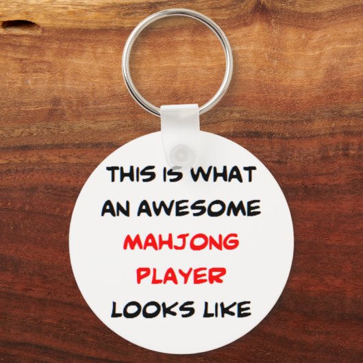 Mahjong-Spieler, phantastisch Schlüsselanhänger (Vorderseite)