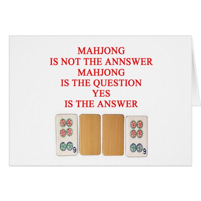 mahjong Spielerentwurf (Vorderseite (Horizontal))