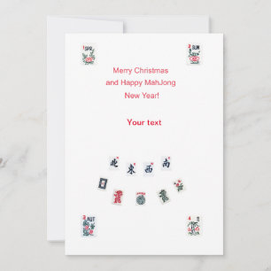 Mahjong-Spielsteine-Symbole Design für Weihnachten