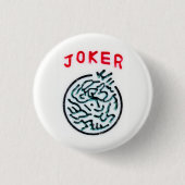 MahJong-Spielsymbol Joker-Kachel Button (Vorderseite)