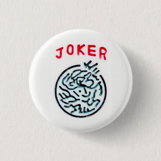MahJong-Spielsymbol Joker-Kachel Button (Vorderseite)