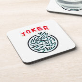 MahJong-Spielsymbol Joker-Kachel Getränkeuntersetzer (Linke Seite)