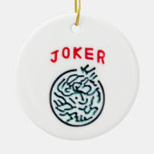 MahJong-Spielsymbol Joker-Kachel Keramik Ornament (Vorne)