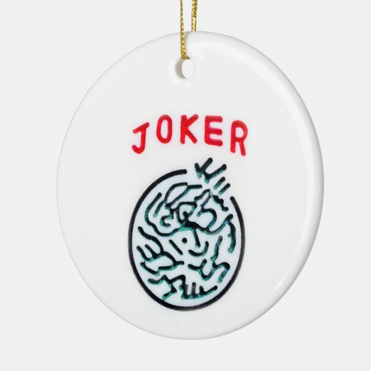 MahJong-Spielsymbol Joker-Kachel Keramik Ornament (Links)