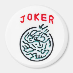 MahJong-Spielsymbol Joker-Kachel Magnet