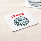 MahJong-Spielsymbol Joker-Kachel Rechteckiger Pappuntersetzer (angewinkelt)