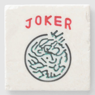 MahJong-Spielsymbol Joker-Kachel Steinuntersetzer