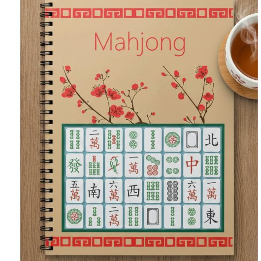Mahjong Spiral Foto Notebook Notizblock