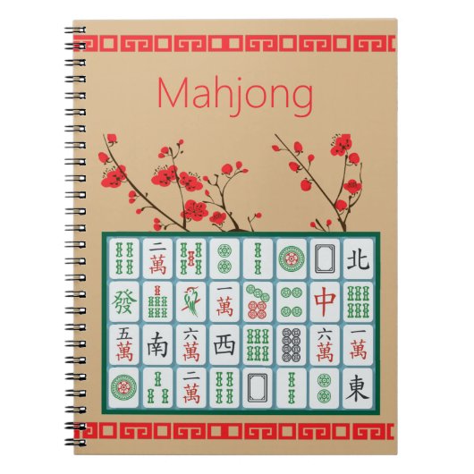 Mahjong Spiral Foto Notebook Notizblock (Vorderseite)