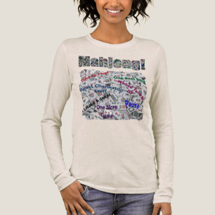Mahjong-Sprüche Damen Langarm T-Shirt Tri-Blend Shirt