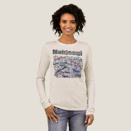 Mahjong-Sprüche Damen Langarm T-Shirt Tri-Blend Shirt