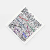 Mahjong-Sprüche-Essensnapkin Serviette (Ecke)