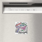 Mahjong-Sprüche Getränkuntersetzer Magnet (In Situ (Geschirrspüler))