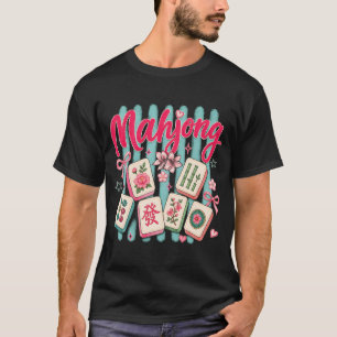 Mahjong-Steine Preppy Pink Coquette Mah Jongg-Spie T-Shirt