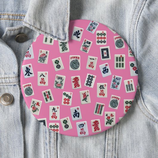MahJong-Symbole auf Rosa Button (Beispiel)