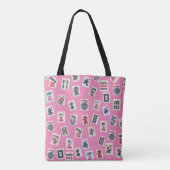 MahJong-Symbole auf Rosa Tasche (Rückseite)