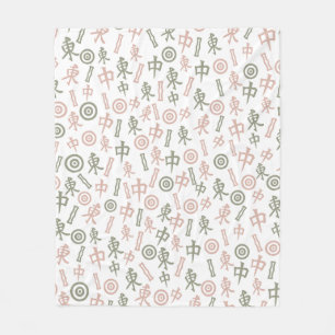 Mahjong Symbole Fleecedecke