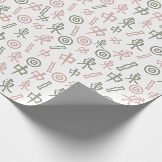 Mahjong-Symbole Geschenkpapier (Ecke)