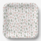 Mahjong Symbole Pappteller (Vorderseite)