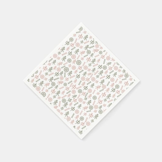 Mahjong-Symbole Serviette (Ecke)