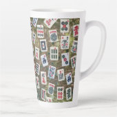 Mahjong symbols on peacock plumage background milchtasse (Rechts)