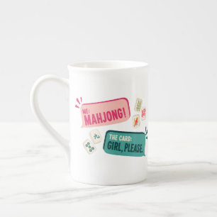 Mahjong-Tasse – Me: Mahjong! Die Karte: Mädchen, b Porzellantasse