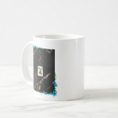 Mahjong-Tasse mit Blue Floral Accent Kaffeetasse (Vorderseite Links)