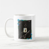 Mahjong-Tasse mit Blue Floral Accent Kaffeetasse (Links)