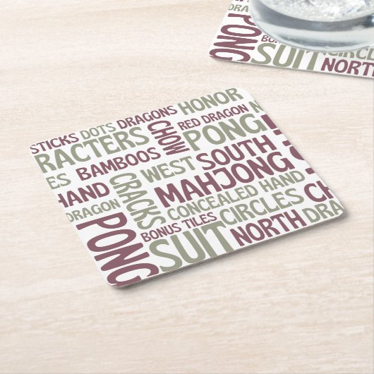Mahjong-Terminologie Rechteckiger Pappuntersetzer (angewinkelt)