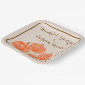 Mahjong Thankful Grateful Watercolor Pumpkins Pappteller (Gewinkelt)