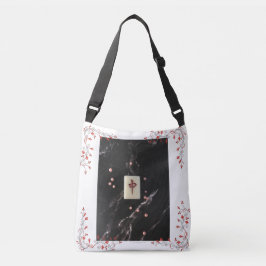 Mahjong themed Crossbody Bag mit dem Roten Drachen Tragetaschen Mit Langen Trägern