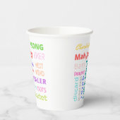 Mahjong themed cups mit amerikanischem Mah Jongg Pappbecher (Links)