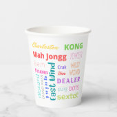Mahjong themed cups mit amerikanischem Mah Jongg Pappbecher (Vorderseite)