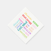 Mahjong themed napkin mit amerikanischem Mah Jongg Serviette (Ecke)