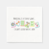 Mahjong-Themed Paper Napkin Serviette (Vorderseite)