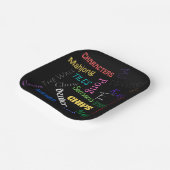 Mahjong Themed Paper Plate in Schwarz Pappteller (Gewinkelt)