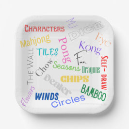 Mahjong Themed Paper Teller 7"