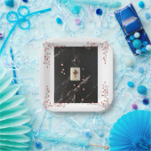 Mahjong Themenpapiertafel mit dem Roten Drachen Pappteller (Party)