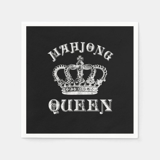 Mahjong Tile-basiertes chinesisches Spiel Gambler Serviette (Vorderseite)
