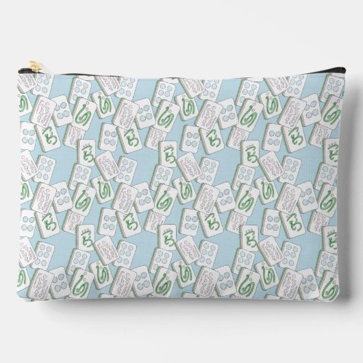 Mahjong Tile Fun große Accessory Pouch Zubehörtasche (Vorderseite)