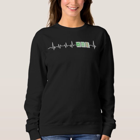 Mahjong Tile Gamer Mah Jong Gambling Sweatshirt (Vorderseite)