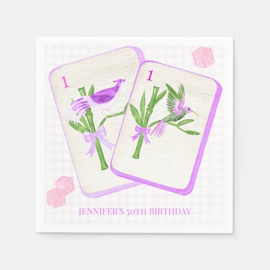 Mahjong Tile Napkins for Mahjong Party Decor Serviette (Vorderseite)