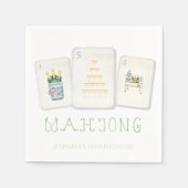 Mahjong Tile Napkins for Preppy Mahjong Party Serviette (Vorderseite)
