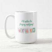 Mahjong Tile Tasse, helle Farbfliesen Kaffeetasse (Links)