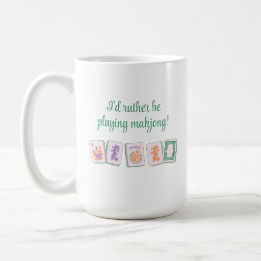 Mahjong Tile Tasse, helle Farbfliesen Kaffeetasse (Links)