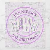 Mahjong Tile Wine Label für Mahjong Party Dekorati Weinetikett (Einzelnes Label)