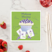 Mahjong Tiles and Blueberry Cupcake Paper Napkin Serviette (Beispiel)
