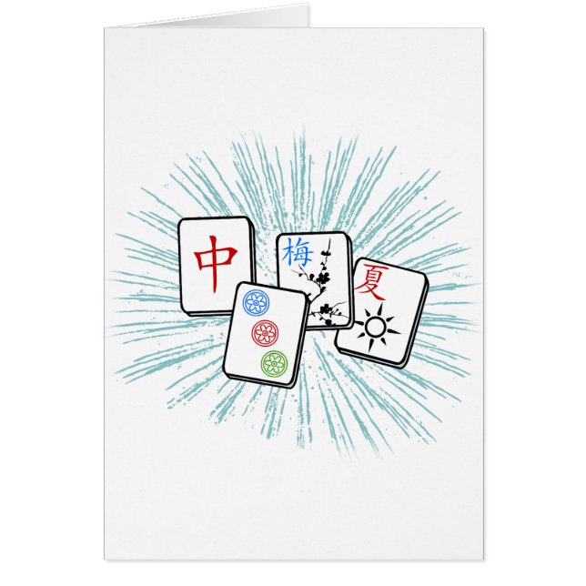 Mahjong Tiles Blue (Vorne)